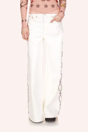 Studded Wide Leg Jeans