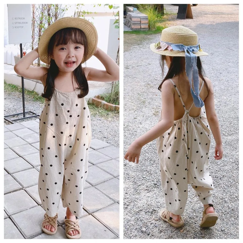 Summer Girls Suspender Culottes Jumpsuit Wholesale Girls Clothes