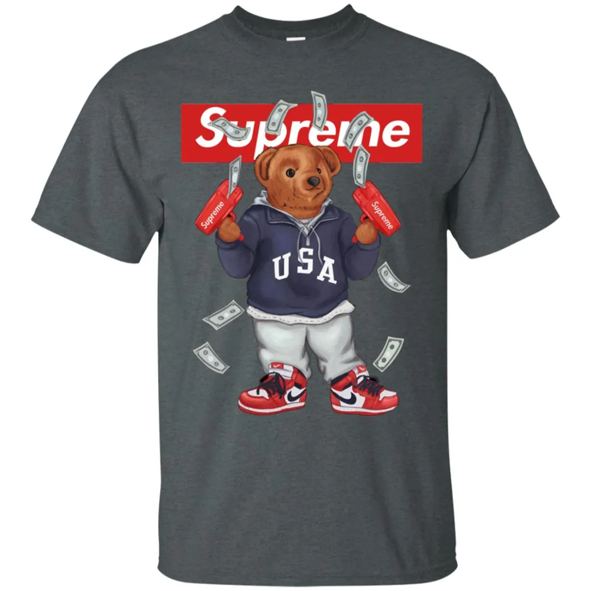 Supreme Bear Hot Trending T-shirt Men Cotton T-Shirt