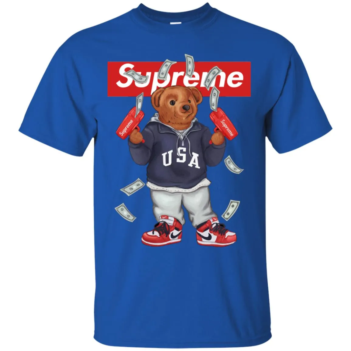 Supreme Bear Hot Trending T-shirt Men Cotton T-Shirt