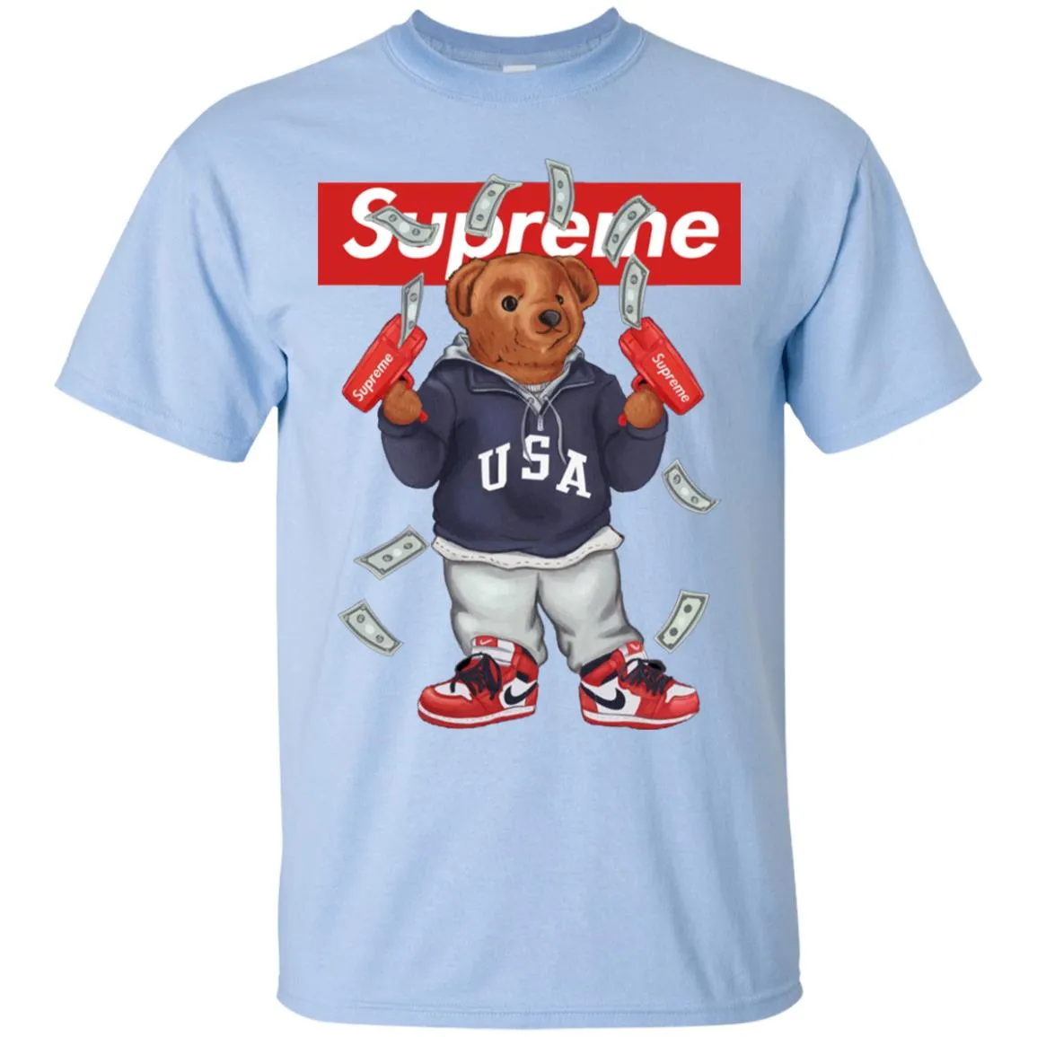 Supreme Bear Hot Trending T-shirt Men Cotton T-Shirt