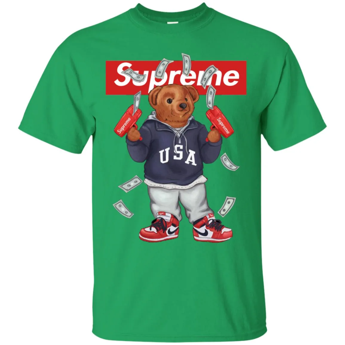 Supreme Bear Hot Trending T-shirt Men Cotton T-Shirt