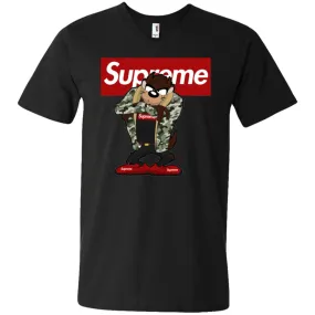 Supreme Hot Bear T-shirt Men V-Neck T-Shirt