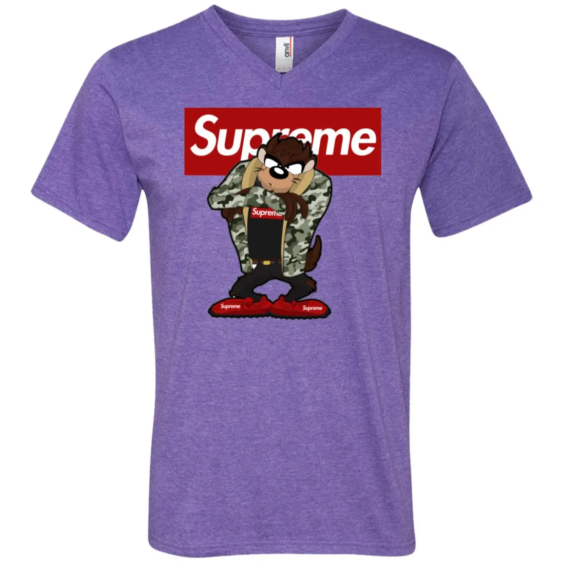 Supreme Hot Bear T-shirt Men V-Neck T-Shirt