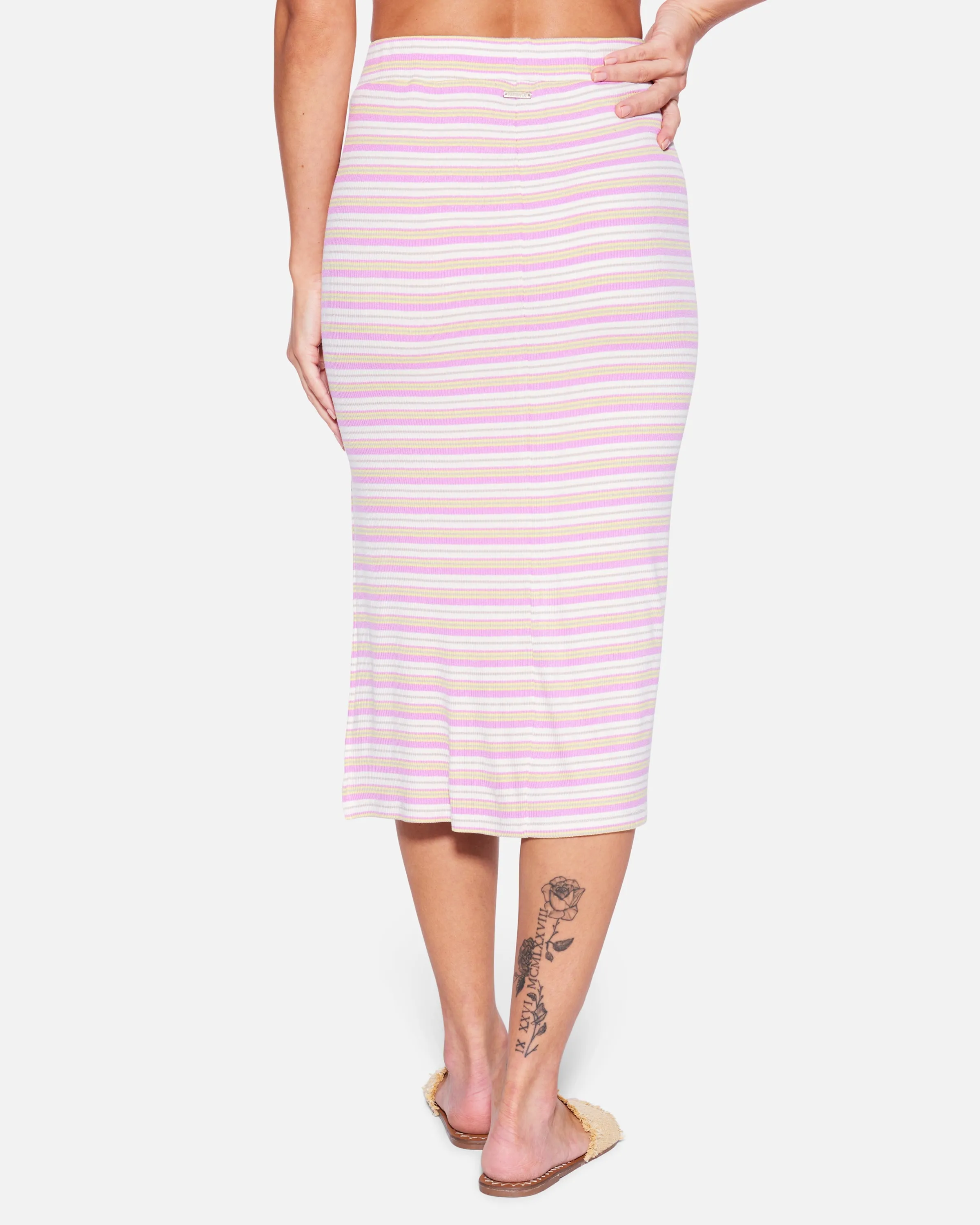 Teagan Front Slit Midi Skirt