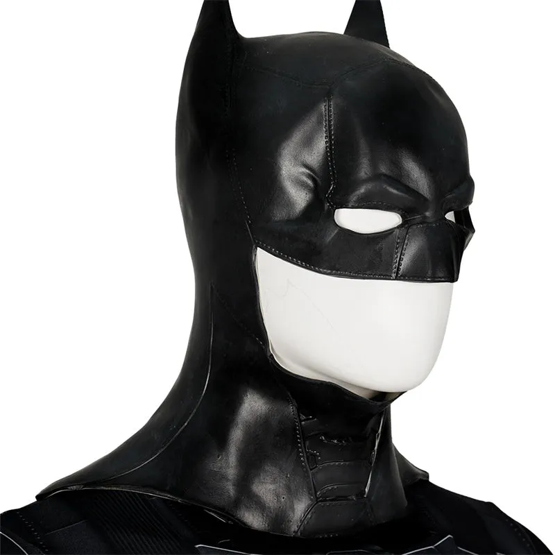 The Batman 2022 Suit Superhero Batman Bruce Wayne Cosplay Costume Jumpsuit Cape Mask