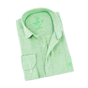 The Boardwalk Linen Button Down Shirt - Pasture Green