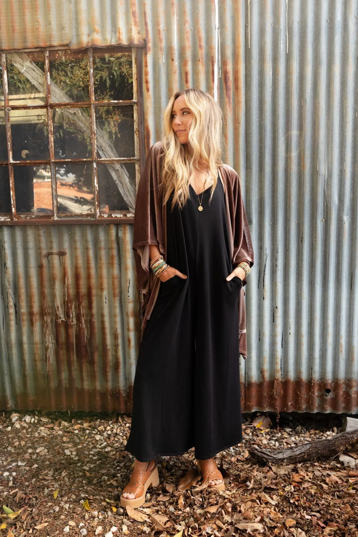 The Nest Oasis Wide Leg Jumpsuit - Black