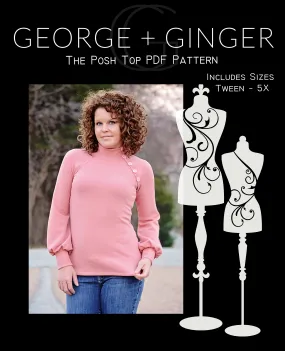 The Posh Top PDF Sewing Pattern