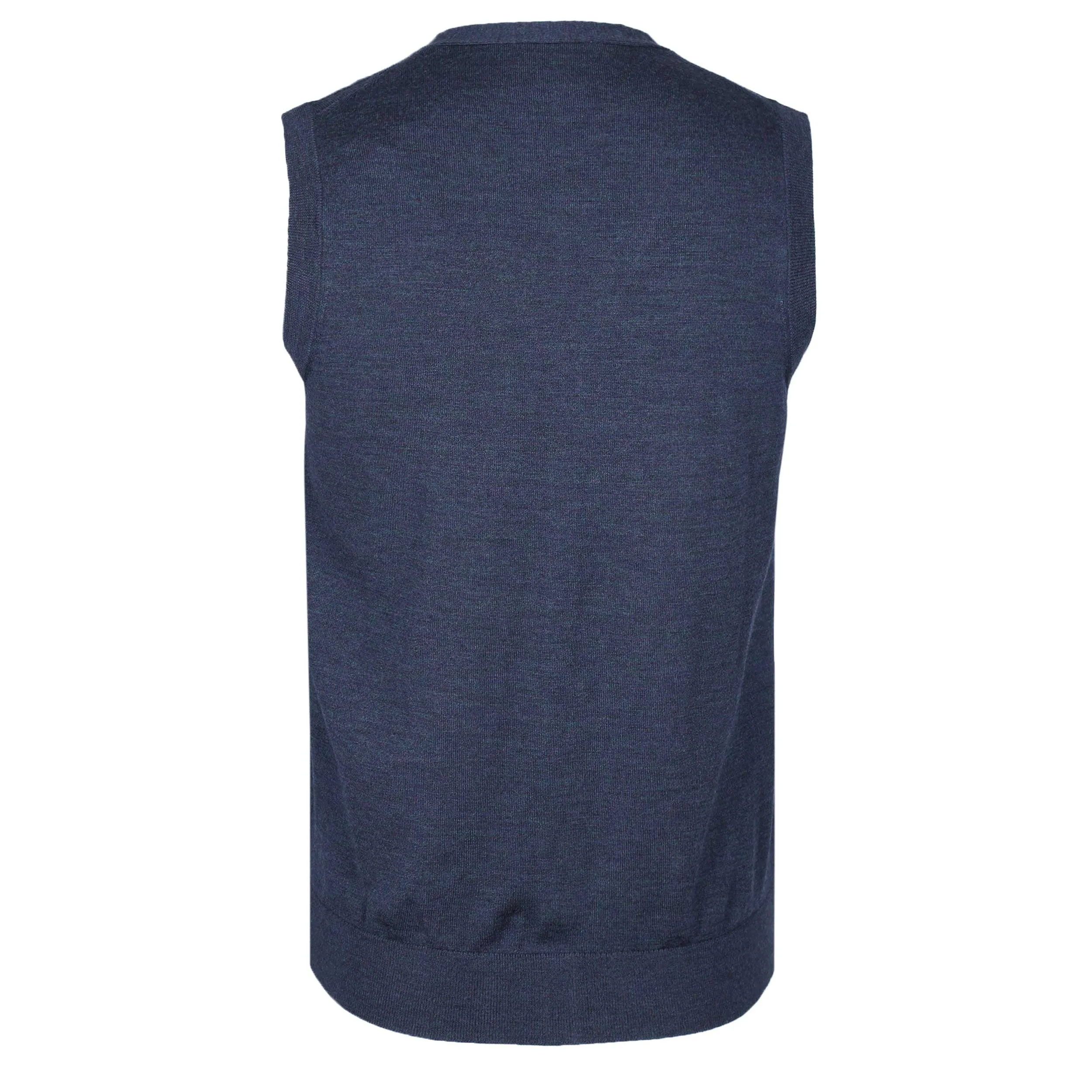 Thomas Maine Sleeveless Cardigan in Navy Marle