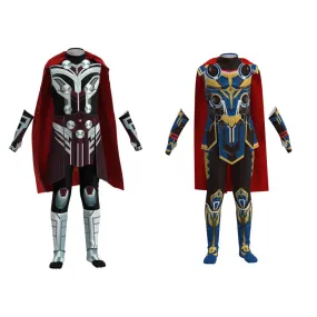 Thor Love and Thunder Cosplay Costume Jumpsuit Cloak For Kids Adults