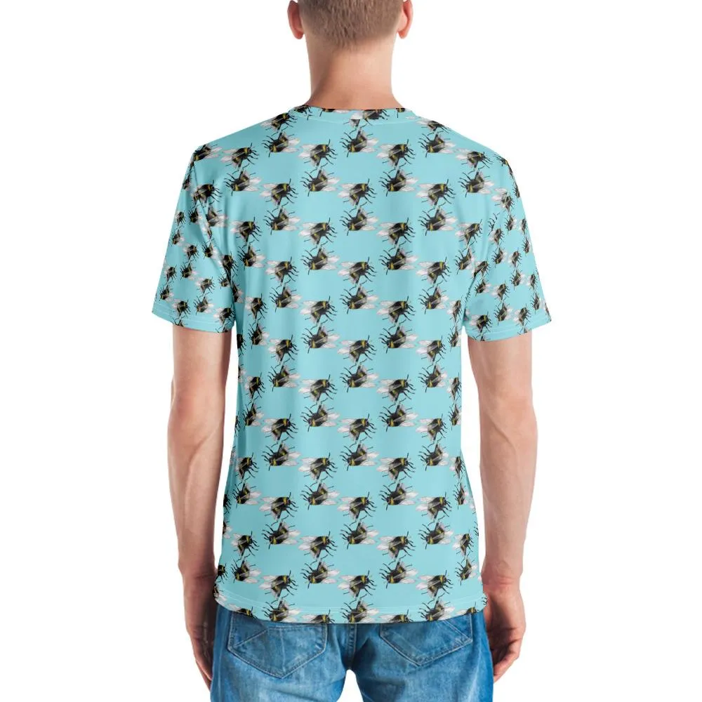 Twin Fighting Bees Men's T-Shirt by Robert Bowen