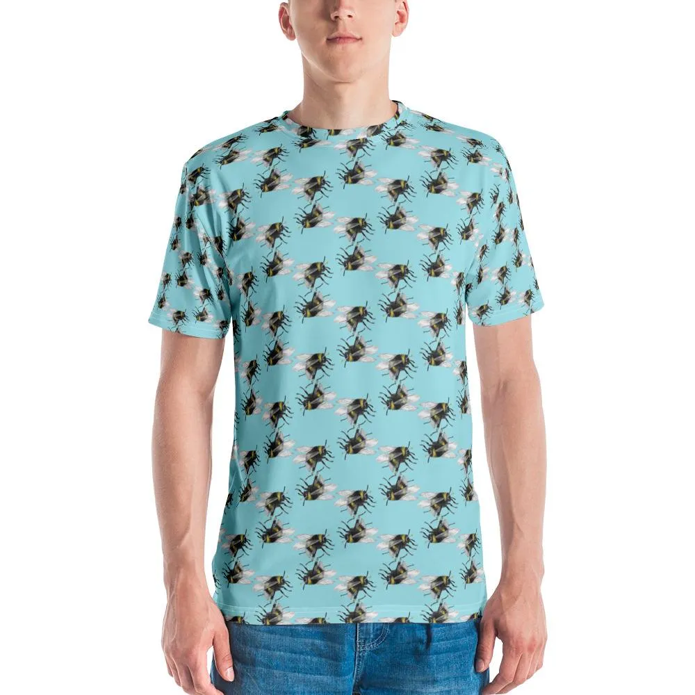 Twin Fighting Bees Men's T-Shirt by Robert Bowen