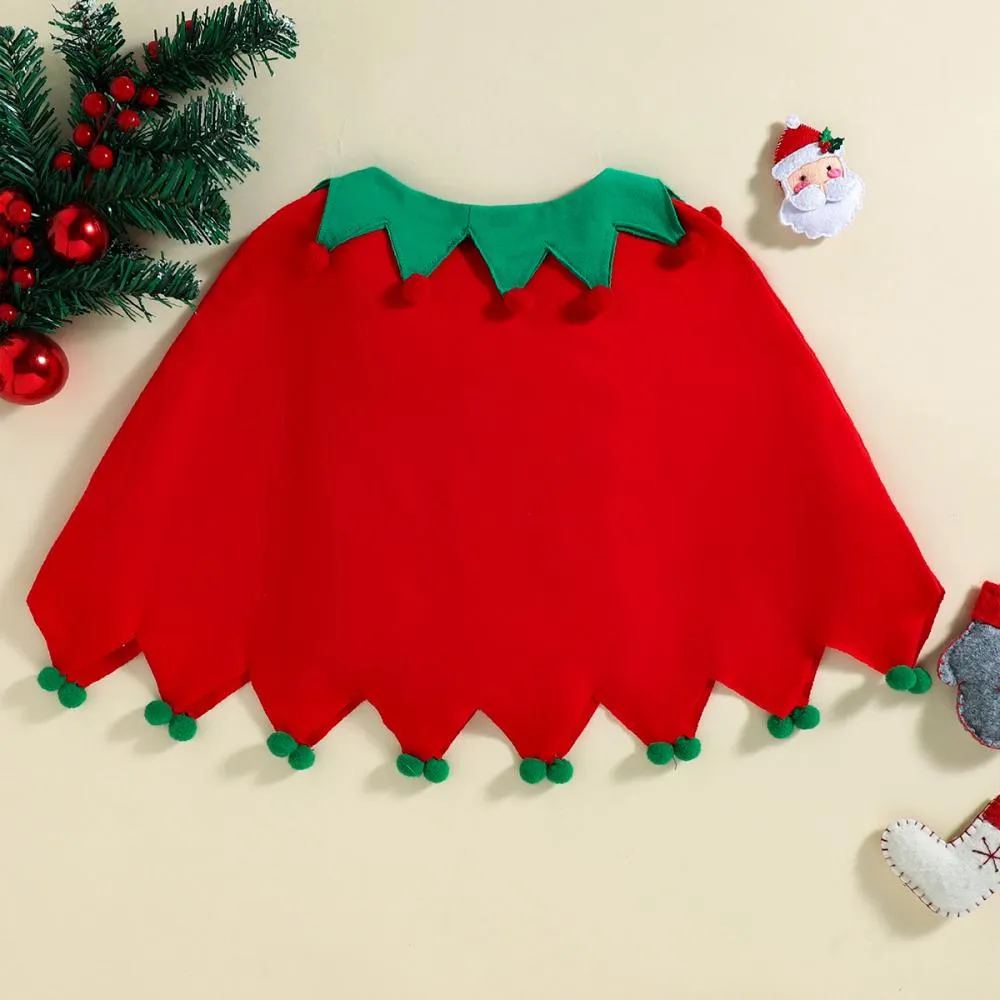 Unisex Boys And Girls Christmas Red Cape Wholesale Baby Clothes