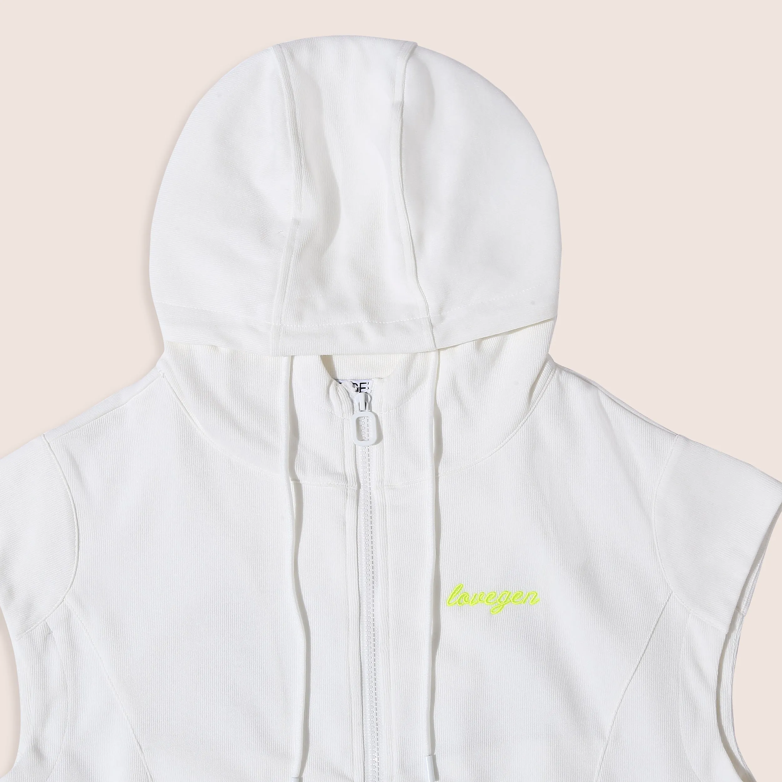 White Women's Sleeveless Hoodie