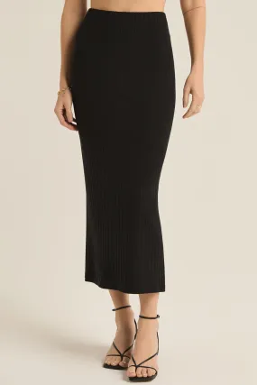 Z SUPPLY - LOUISA RIB SKIRT BLACK