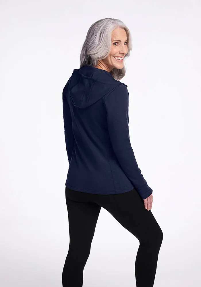 Zoey Zip Up Hoodie - Deep Navy