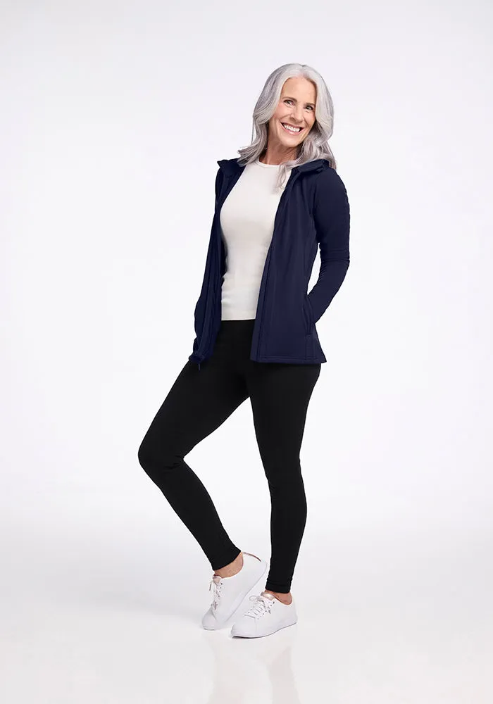 Zoey Zip Up Hoodie - Deep Navy