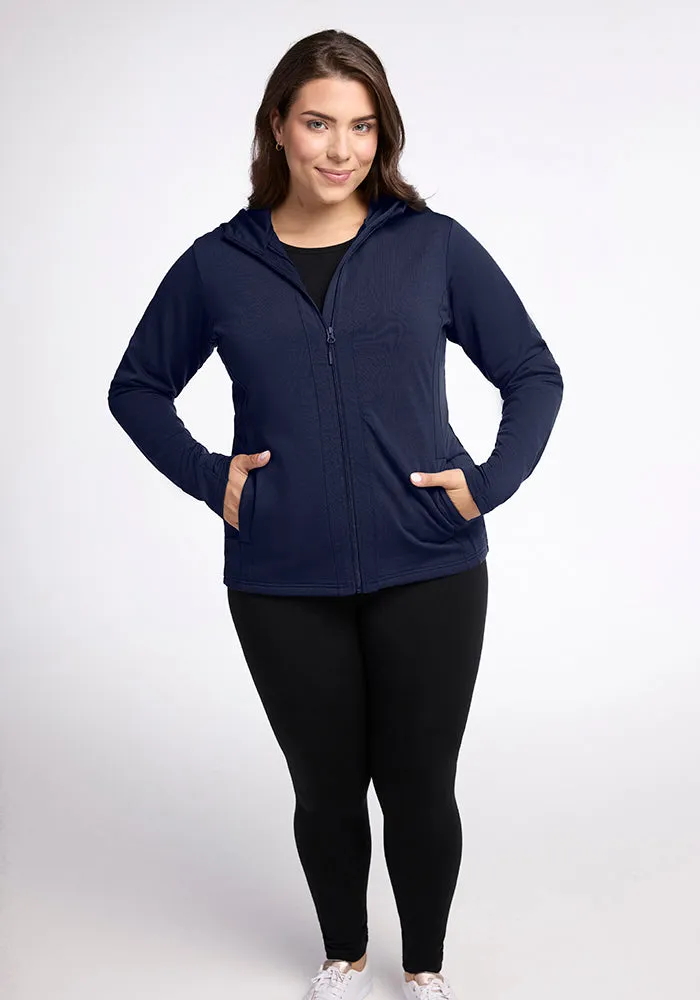 Zoey Zip Up Hoodie - Deep Navy