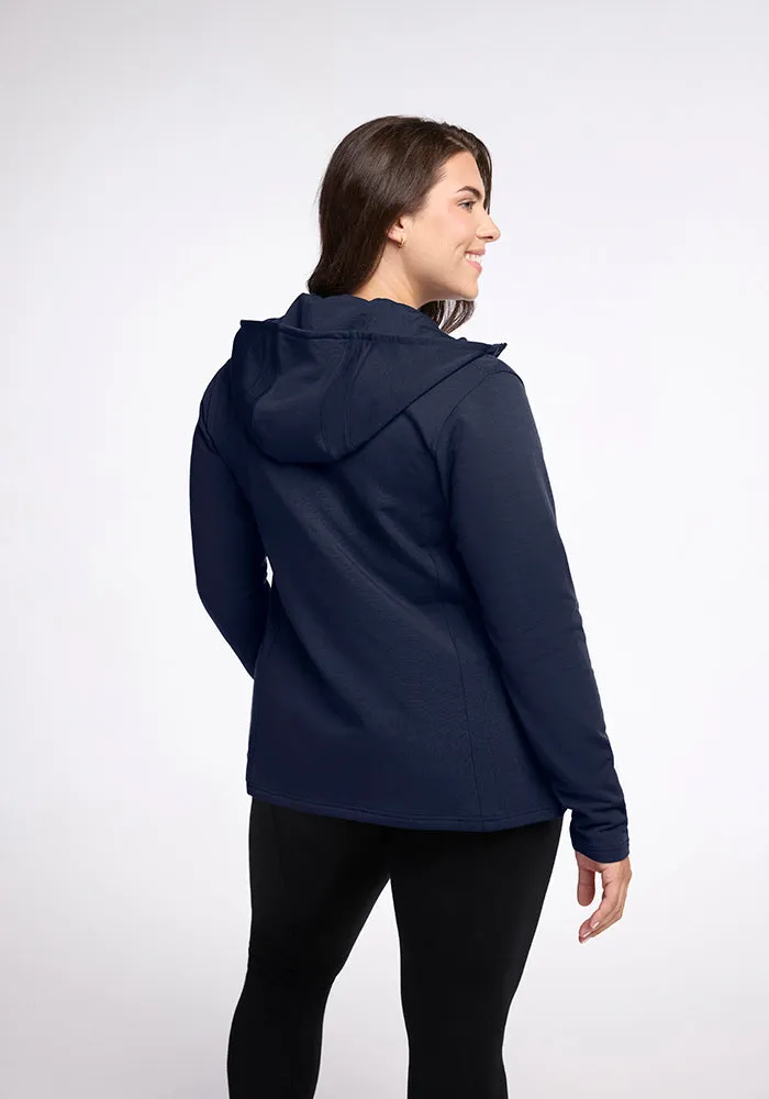 Zoey Zip Up Hoodie - Deep Navy