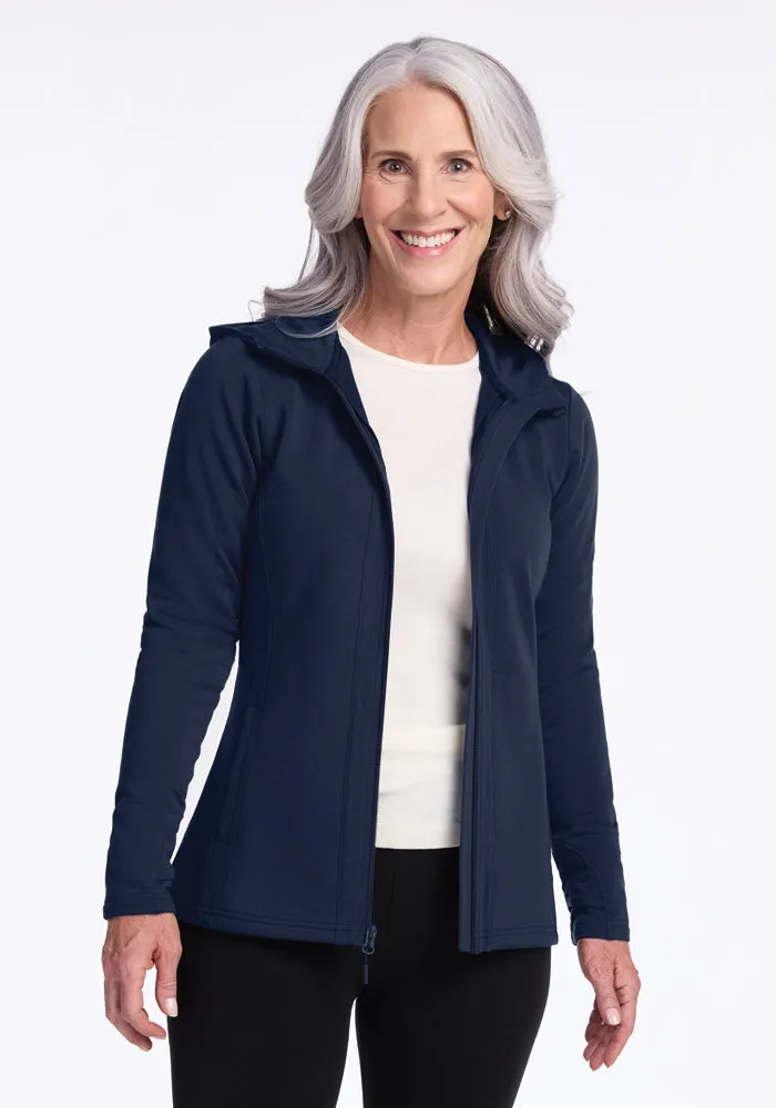 Zoey Zip Up Hoodie - Deep Navy